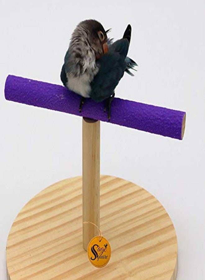 سايج سكوير حامل خشبي مربع الشكل من خشب الرمل الطبيعي على شكل طائر، مناسب للعب والتسلق، يُوضع على سطح الطاولة، يُستخدم كملحق للقفص، وهو لعبة طيور مناسبة للببغاوات الصغيرة مثل البادجي، والكوكاتيل، والببغاء، والكونيور، والجافا، والكناري، وغيرها. - Image 5